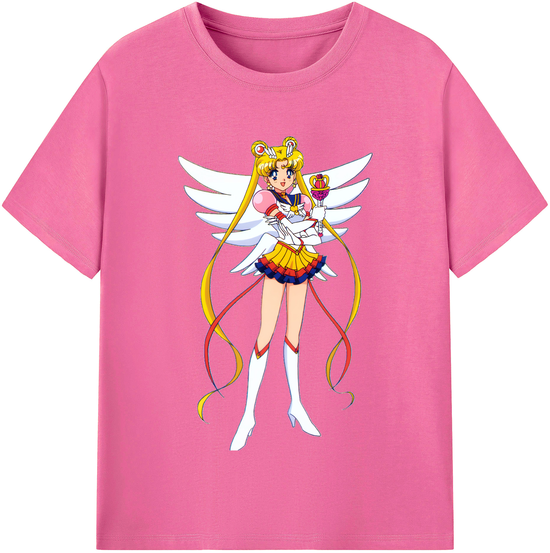 （画像用） 美少女戦士セーラームーン 月野 うさぎ つきの うさぎ Sailor Moon Tsukino Usagi レディースカジュアルプリントTシャツ（綿100％）